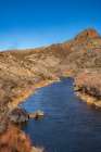 USA, New Mexico, Rio Grande del Norte National Monument. Landscape with Rio Grande River. Art Print